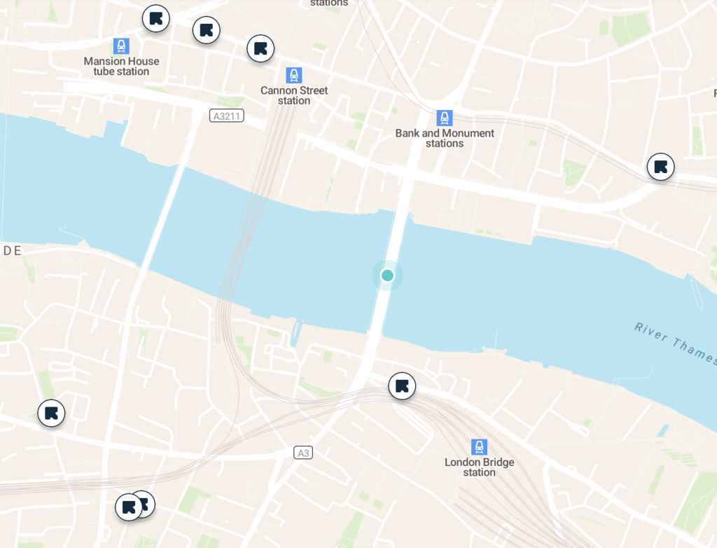 london bridge luggage storage map